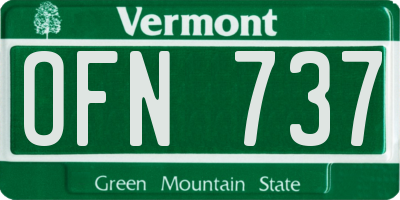 VT license plate OFN737