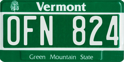 VT license plate OFN824