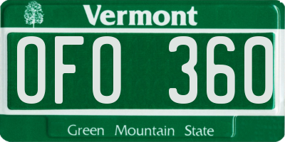 VT license plate OFO360