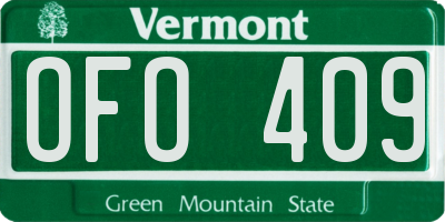 VT license plate OFO409