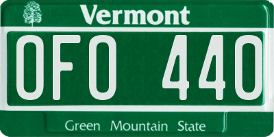 VT license plate OFO440