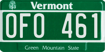 VT license plate OFO461