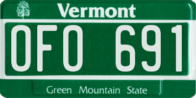 VT license plate OFO691