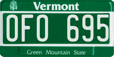 VT license plate OFO695