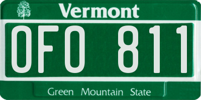 VT license plate OFO811