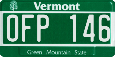 VT license plate OFP146