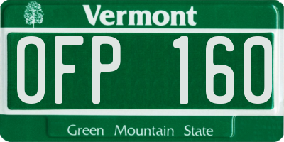 VT license plate OFP160