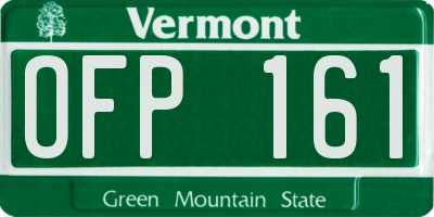 VT license plate OFP161