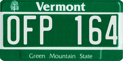 VT license plate OFP164