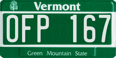 VT license plate OFP167