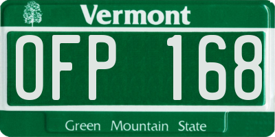 VT license plate OFP168