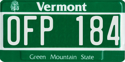 VT license plate OFP184