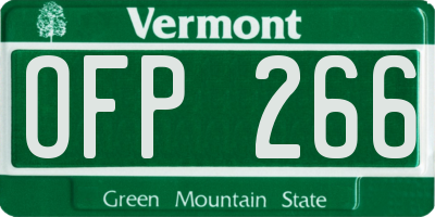VT license plate OFP266