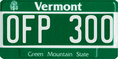 VT license plate OFP300
