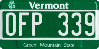 VT license plate OFP339