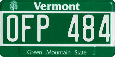 VT license plate OFP484