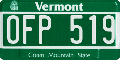 VT license plate OFP519