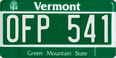 VT license plate OFP541