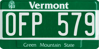 VT license plate OFP579