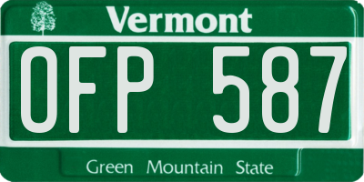 VT license plate OFP587