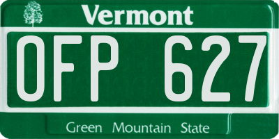 VT license plate OFP627