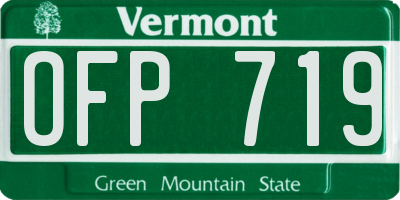 VT license plate OFP719