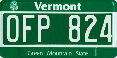 VT license plate OFP824