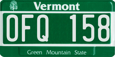 VT license plate OFQ158
