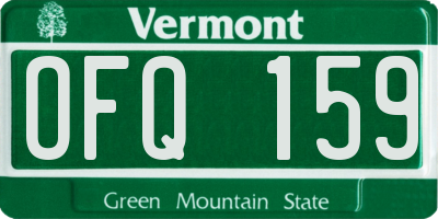 VT license plate OFQ159
