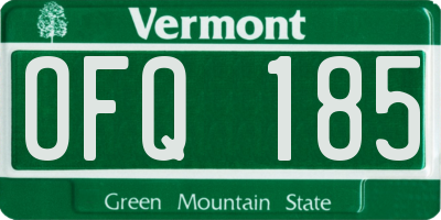 VT license plate OFQ185