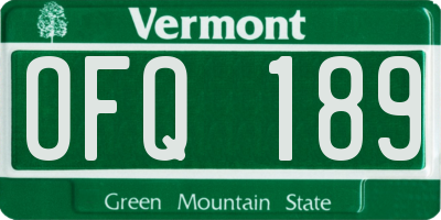 VT license plate OFQ189