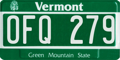VT license plate OFQ279