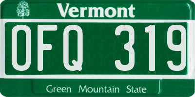 VT license plate OFQ319