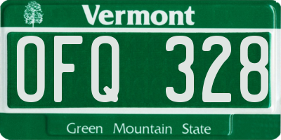 VT license plate OFQ328