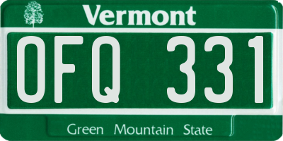VT license plate OFQ331