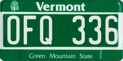 VT license plate OFQ336