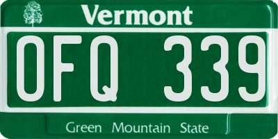 VT license plate OFQ339