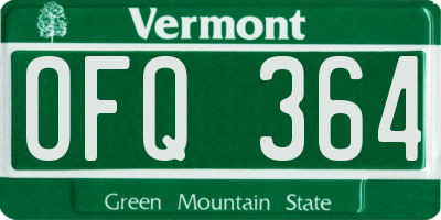 VT license plate OFQ364