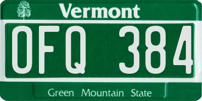 VT license plate OFQ384