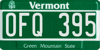 VT license plate OFQ395