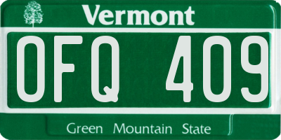 VT license plate OFQ409