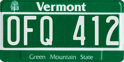 VT license plate OFQ412