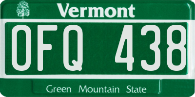 VT license plate OFQ438