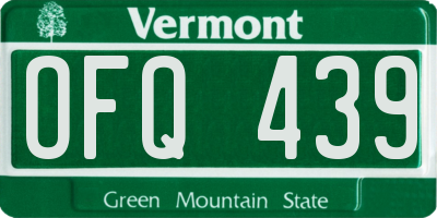 VT license plate OFQ439