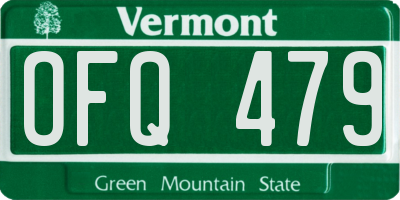 VT license plate OFQ479
