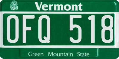 VT license plate OFQ518