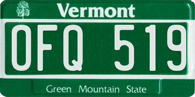 VT license plate OFQ519