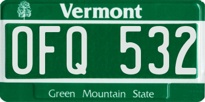VT license plate OFQ532
