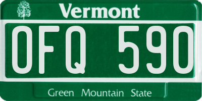 VT license plate OFQ590