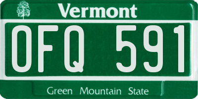 VT license plate OFQ591